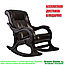 Кресло-качалка с подножкой модель 77 каркас Венге экокожа Орегон перламутр-120, фото 3