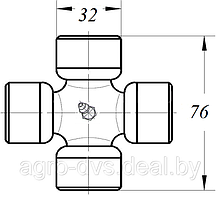 Крестовина Серия -32 (W2400)   (32х76)