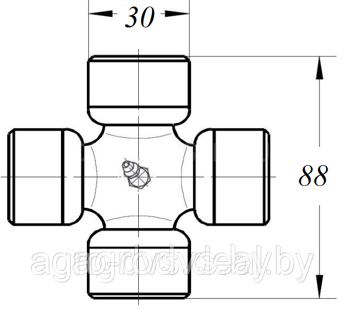 Крестовина для ШРУСов К 072 (30х88)