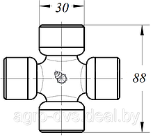 Крестовина для ШРУСов К 072 (30х88)