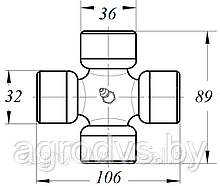 Крестовина для ШРУСов W2580 (36x89x32x106)