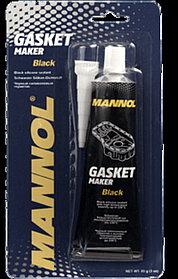 9912 MANNOL Silikone-Gasket Maker Black 85 г. Силиконовый герметик черный 120 градусов
