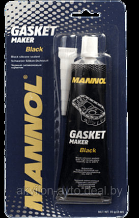 9912 MANNOL Silikone-Gasket Maker Black 85 г. Силиконовый герметик черный 120 градусов, фото 2
