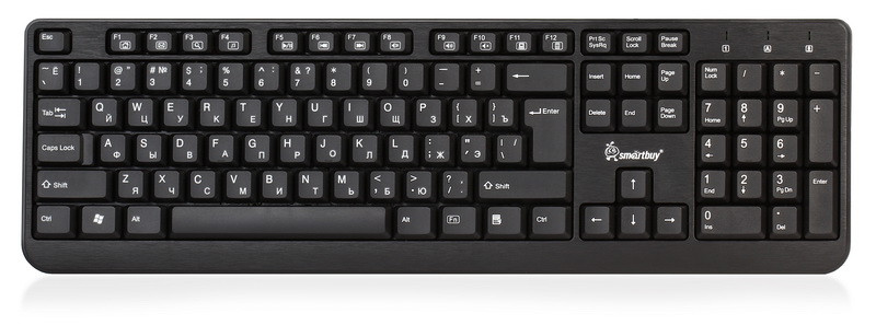 Клавиатура проводная Smartbuy 112U-K USB Black - фото 1 - id-p68621415