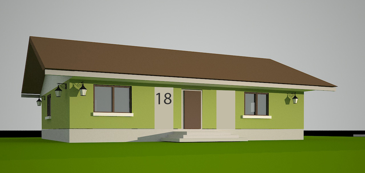 Проект одноэтажного жилого дома 58.2м2 - фото 1 - id-p68513439