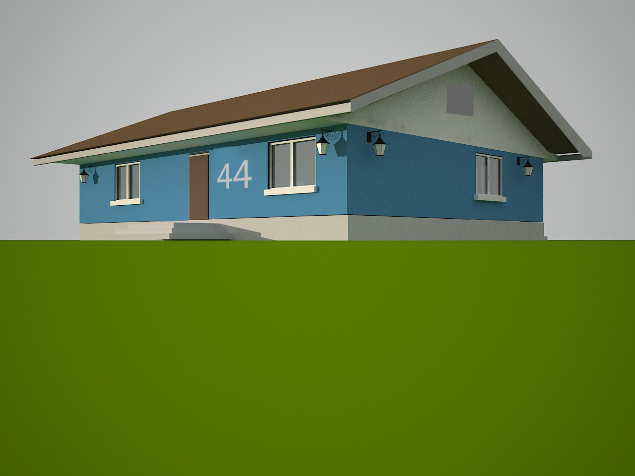 Проект одноэтажного жилого дома 55.4 м2 - фото 1 - id-p68513426