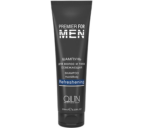 OLLIN Premier for Men Шампунь для волос и тела освежающий 250мл - фото 1 - id-p68628934