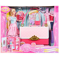 Кукла Anlily с сумочкой и гардеробом 99046