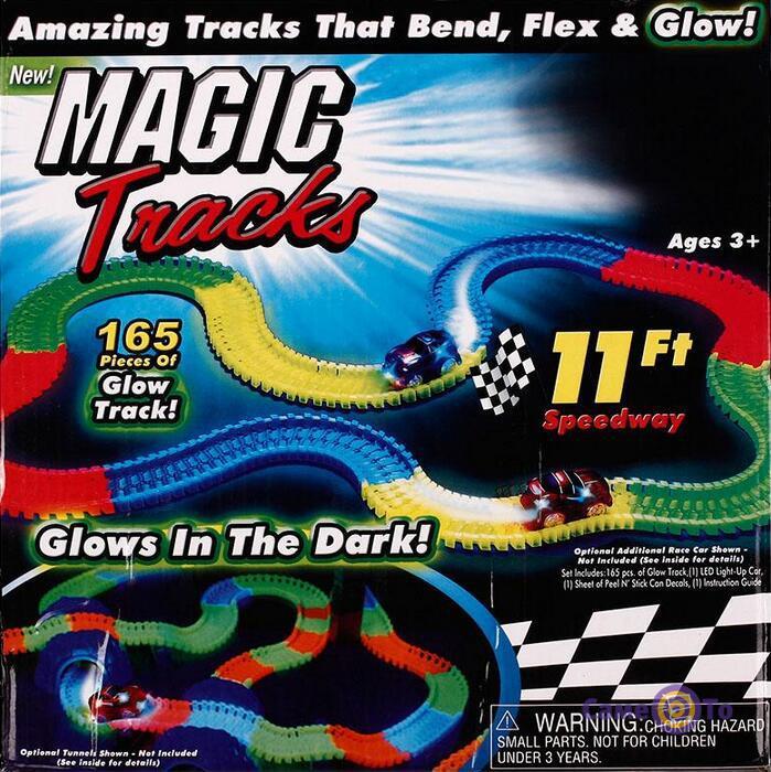 Игрушка детская набор Трэк Magic Tracks,165 деталей, 1 машина, свет