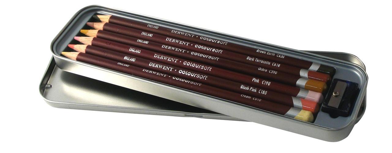 Набор телесных карандашей для портрета Coloursoft Skintones 6 шт., DERWENT (Англия) - фото 1 - id-p68664695