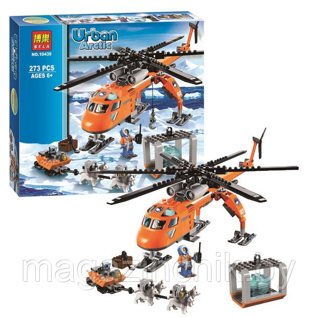 Конструктор 10439 Bela Арктический вертолет 273 детали аналог LEGO City (Лего Сити) 60034 - фото 1 - id-p68672063