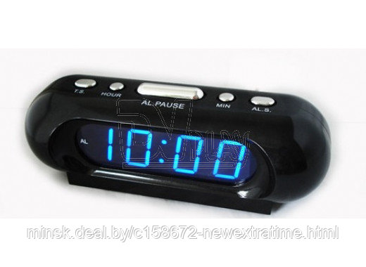 VST 716-5 часы настольные с ярко-синими цифрами