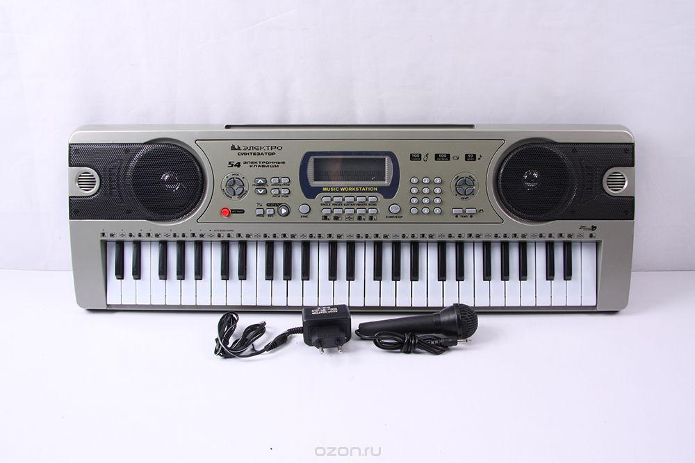 Детский синтезатор 54 клавиши , 100 тонов от сети и от батареек, 0892 - фото 2 - id-p68677326