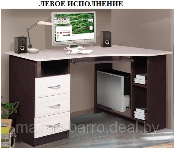 Компьютерный стол Престиж, левый - фото 1 - id-p68683631