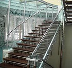 Лестницы из нержавеющей стали, Лестница из нержавеющей стали со стеклом, лестница стальная,, фото 5