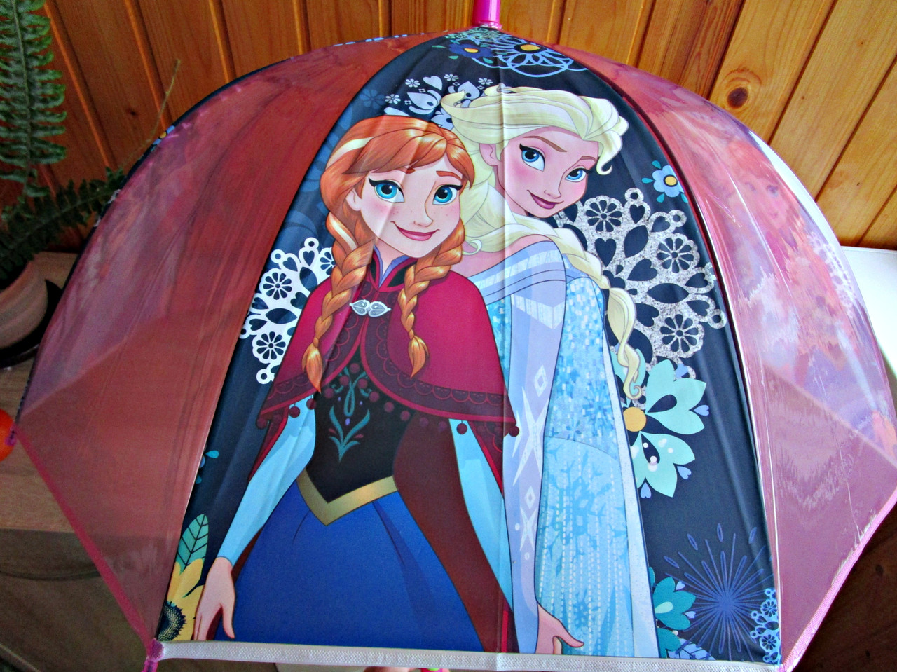 Детский прозрачный 3D зонт-трость "frozen" холодное сердце - фото 1 - id-p15464996