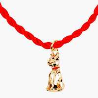 Красная Нить «Золотая Собака», браслет с подвеской №38
