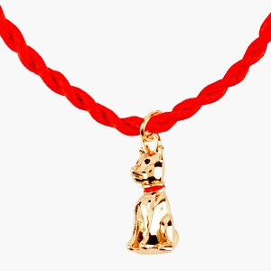 Красная Нить «Золотая Собака», браслет с подвеской №38 - фото 1 - id-p68700376
