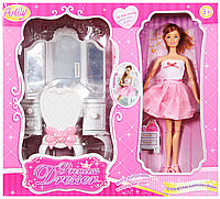 Детский игровой набор Кукла Anlily + трюмо " Туалетный столик для принцессы " 99050