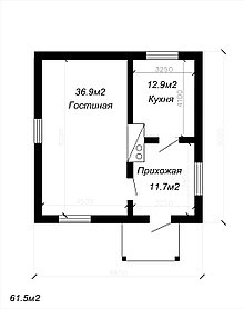 Проект дома 61.5 м2