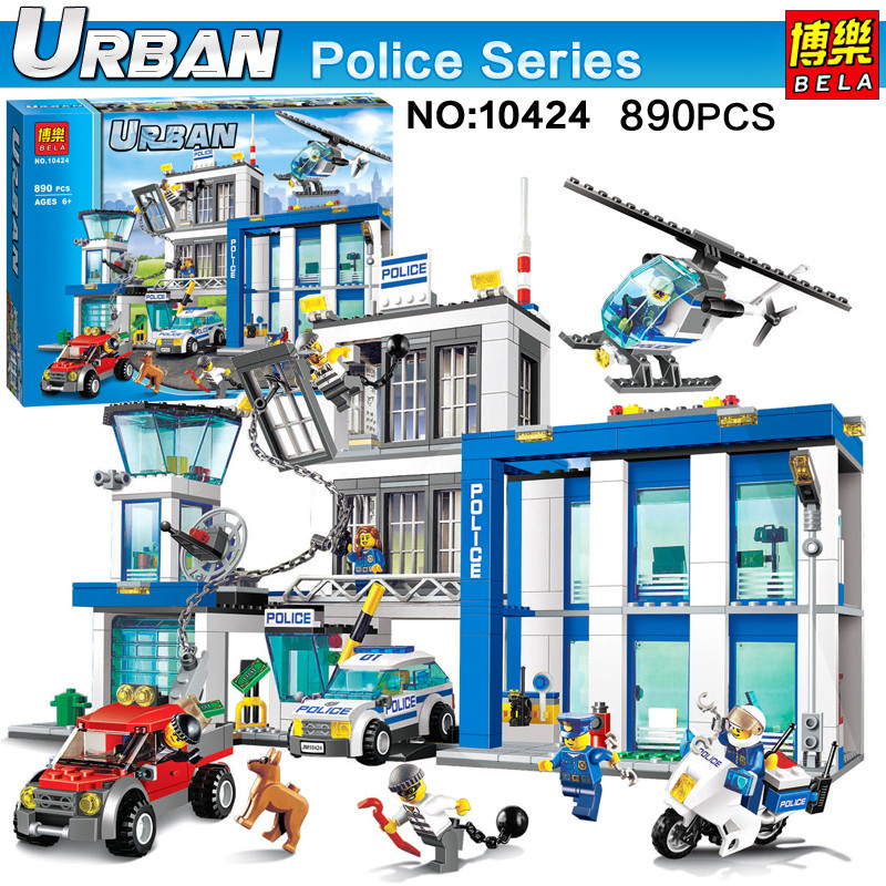 Конструктор 10424 Bela Большой полицейский участок 890 деталей аналог LEGO City (Лего Сити) 60047 - фото 1 - id-p68770206