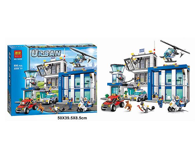 Конструктор 10424 Bela Большой полицейский участок 890 деталей аналог LEGO City (Лего Сити) 60047 - фото 2 - id-p68770206