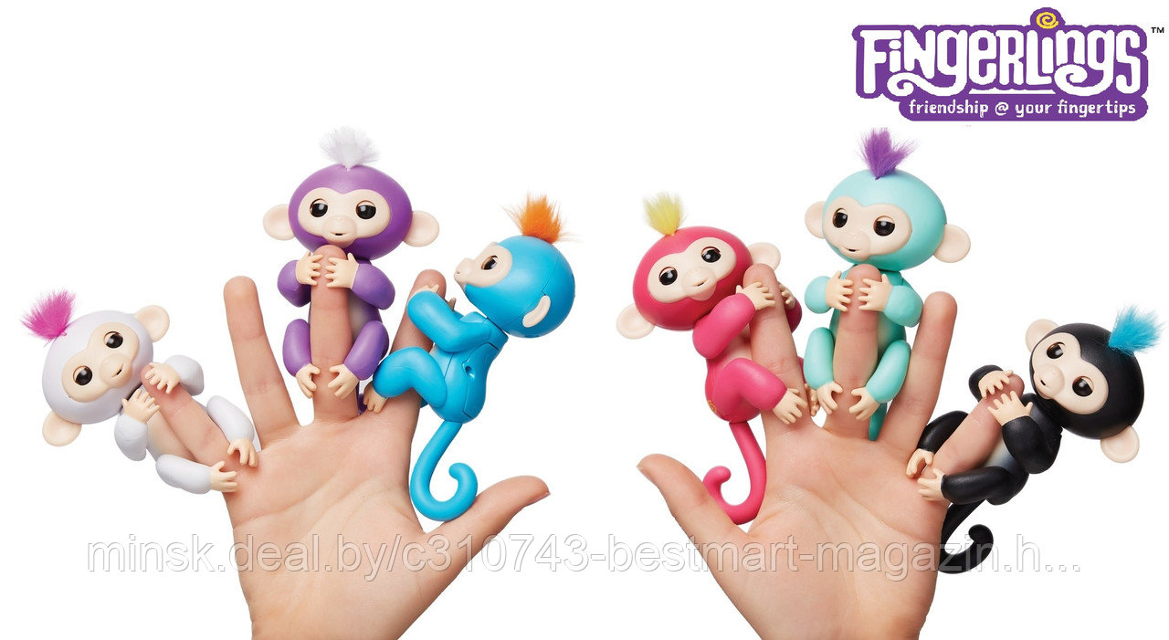 Обезьянка FINGERLINGS WowWee | Разные цвета | Интерактивная - фото 1 - id-p68810158