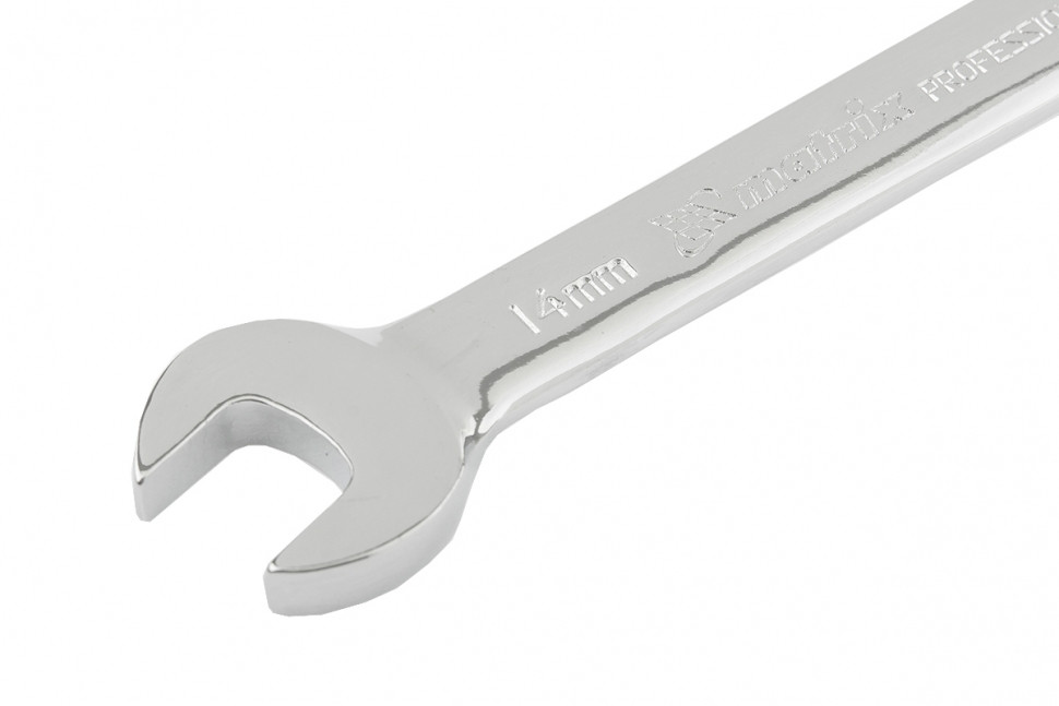 Ключ комбинированный трещоточный, 14мм, CrV, шарнирный, зерк.хром MATRIX PROFESSIONAL - фото 2 - id-p68856745