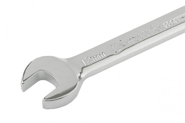 Ключ комбинированный трещоточный, 12мм, CrV, шарнирный, зерк.хром MATRIX PROFESSIONAL, фото 2