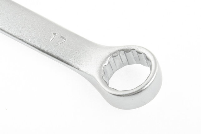 Ключ комбинированный, 17 мм, CrV, матовый хром STELS, фото 2
