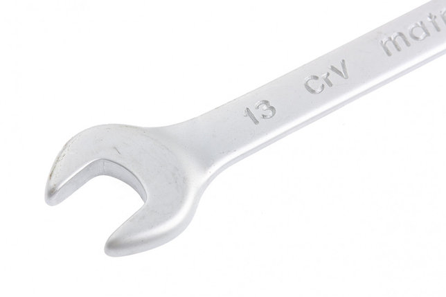 Ключ комбинированный, 13 мм, CrV, матовый хром MATRIX, фото 2
