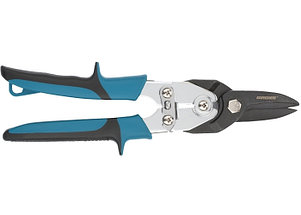 Ножницы по металлу"PIRANHA"усиленные,255 мм,прямой рез,сталь-СrMo,двухкомпонентные рукоятки GROSS, фото 2