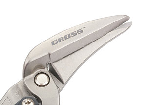 Ножницы по металлу "PIRANHA", 270мм, прямой и левый проходной рез, сталь-СrMo, двухкомпонентные рукоятки GROSS, фото 3