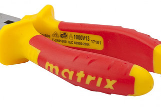 Длинногубцы прямые Insulated, 160мм, двухкомпонентные рукоятки MATRIX PROFESSIONAL, фото 2