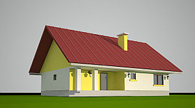 Проект одноэтажного дома 70.0м2