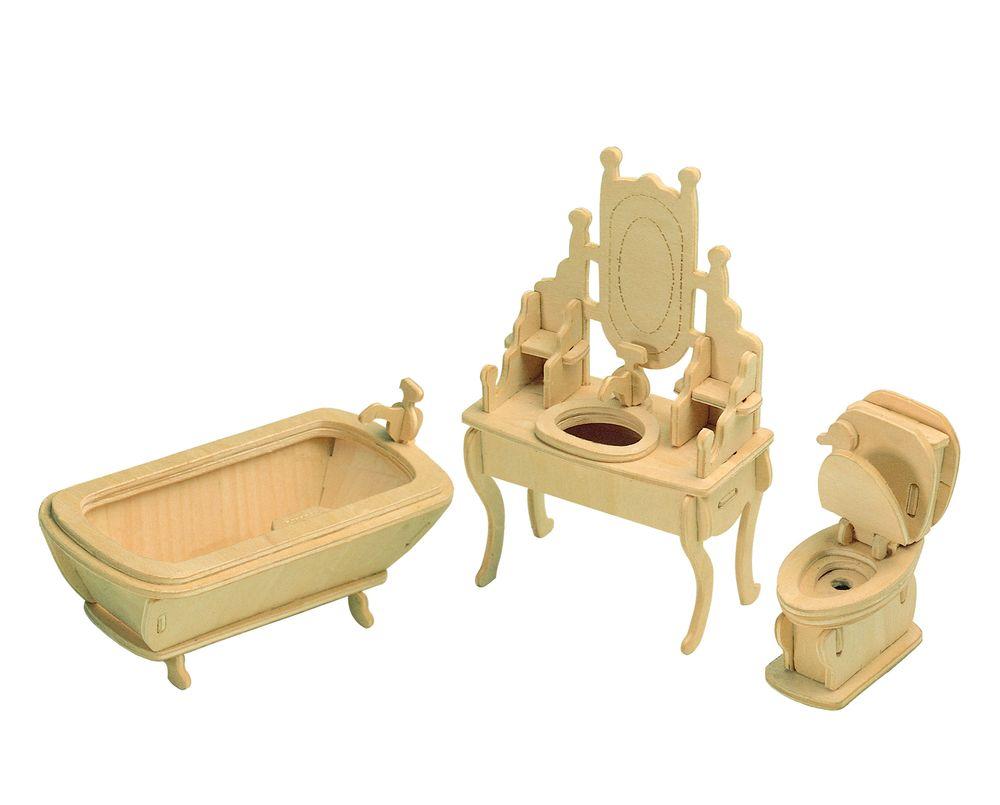 Ванная комната, cборная деревянная модель.