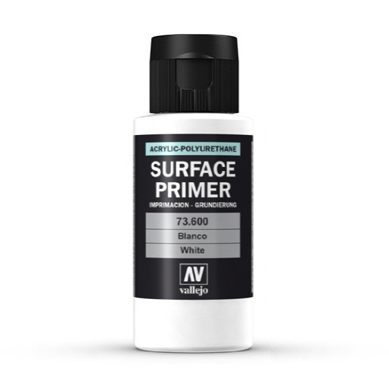 Грунт Surface Primer акриловый полиуретановый, белый (WHITE), 60 мл, Vallejo