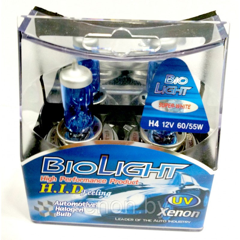 Комплект галогеновых ламп H4 Bio light (эффект ксенона)
