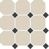 Метлахская плитка 4416 OCT14-1Ch White OCTAGON 16/Black Dots 14 30x30, фото 2