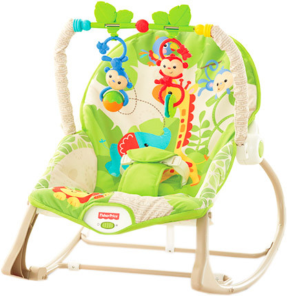 Детский шезлонг Fisher Price Веселые обезьянки из тропического леса - фото 1 - id-p68964784