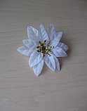 Цветок " Пуансетия", d =6см.(  цвет: белый,красный), фото 2
