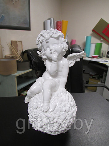 Ангел на ромашках сувенир, гипс, 13*19 см, фото 2