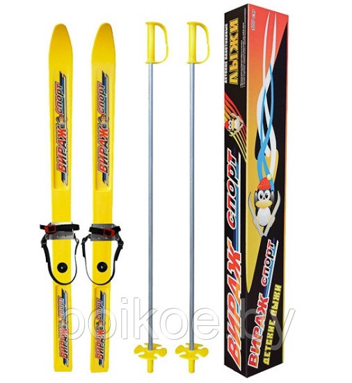 Лыжи детские "Вираж-спорт" с палками