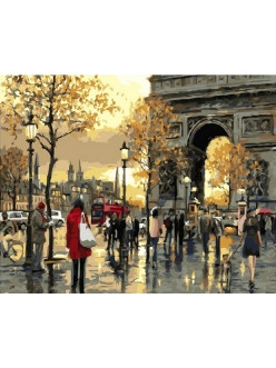 Раскраска по точкам на холсте Парижская осень - фото 2 - id-p68983662