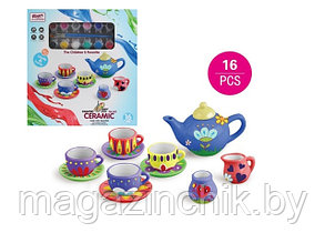 Набор для росписи чайного сервиза, детский, 16 предметов, 555-DIY002