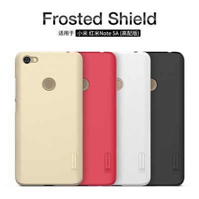 Пластиковый чехол с пленкой Nillkin Super Frosted Shield Gold для Xiaomi Redmi Note 5A Prime (3/32Gb & 4/64Gb) - фото 4 - id-p69040394