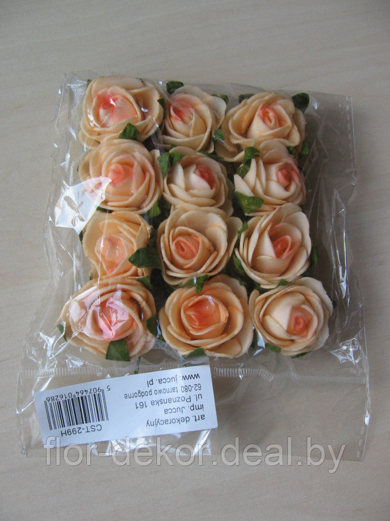 Розы в упаковке, d 3-4см, 12штук.( 4 цвета) - фото 2 - id-p69066601