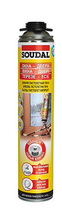Пена пистолетная монтажная зимняя SOUDAL 750 мл., фото 2