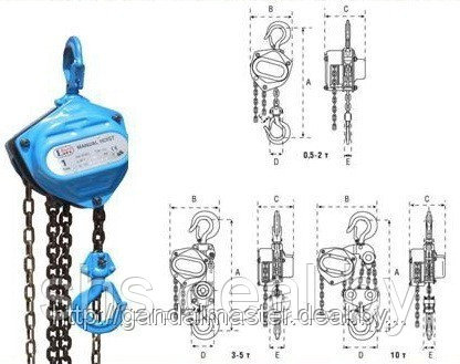 Таль ручная шестеренная стационарная HSC г/п 2 т. H=9 м, Минск - фото 1 - id-p3090428