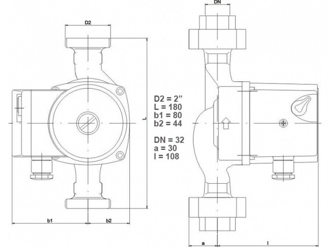 Циркуляционный насос IMP PUMPS GHN 32/60-180 - фото 3 - id-p69143607